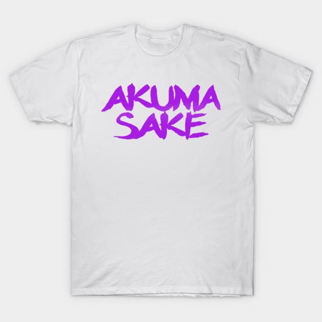 Akuma Sake Logo- Purple Design T-Shirt by sketchbooksage